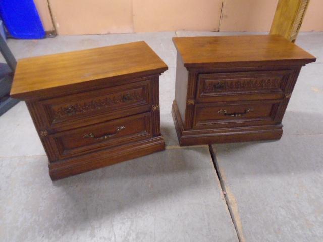 (2) Matching 2 Drawer Night Stands