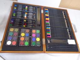 Art Set In Wooden Case