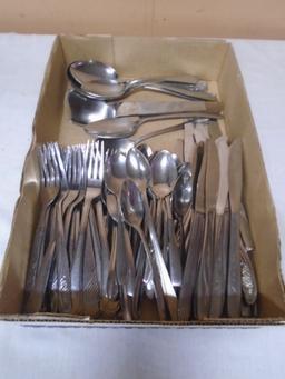 Large Group of Stainless Flatware