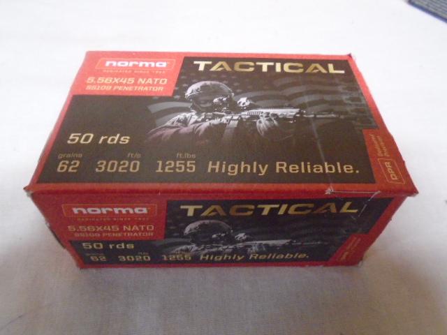 50 Round Box of Norma Tactical 5.56x45 Nato Penetrator