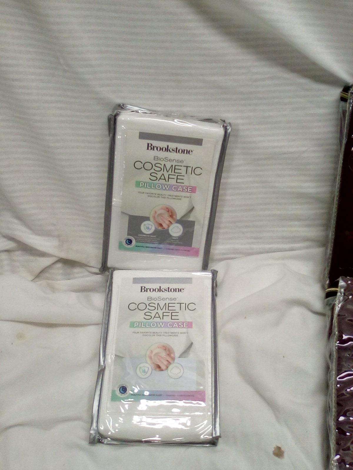 Brookstone Cosmetic safe  2 standard/queen pillow cases