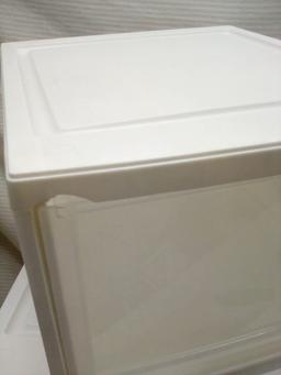 3pc wht/clr storage drawers