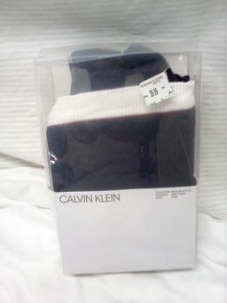 Pair of Calvin Klein King Size Pillow Shams Navy Blue
