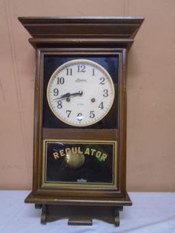 Linden 31 Day Wind-Up Wood Case Clock