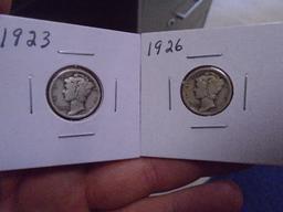 1923 and 1926 Mercury Dimes