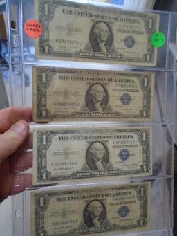 Group of (4) 1935 1 Dollar Silver Certificates