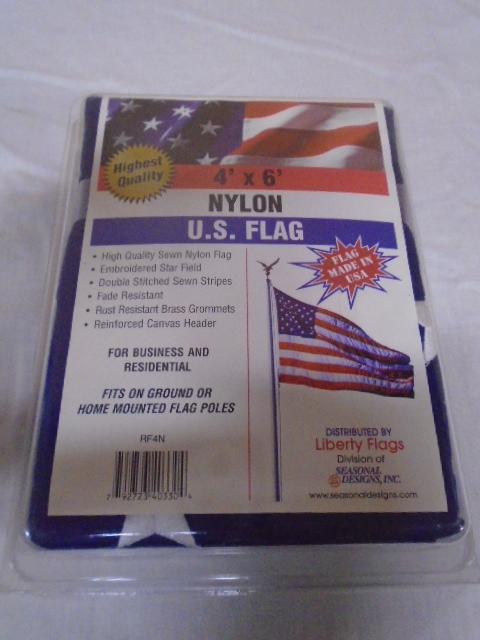 4 Foot x 6 Foot Nylon US Flag