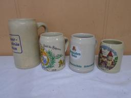 4pc Group of German Beer Steins