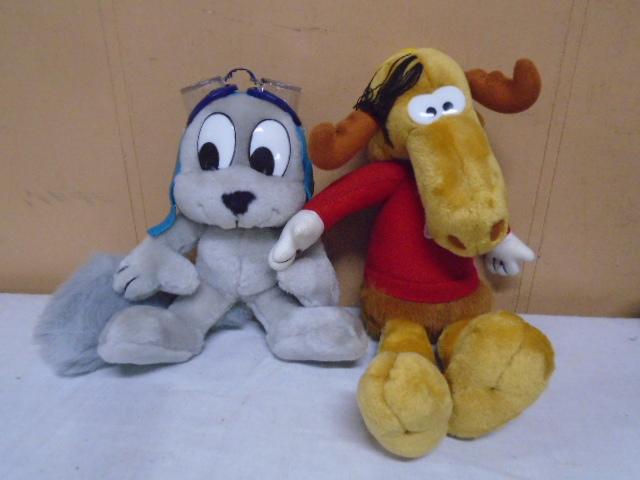 Vintage Rocky & Bullwinkle Plush Toys