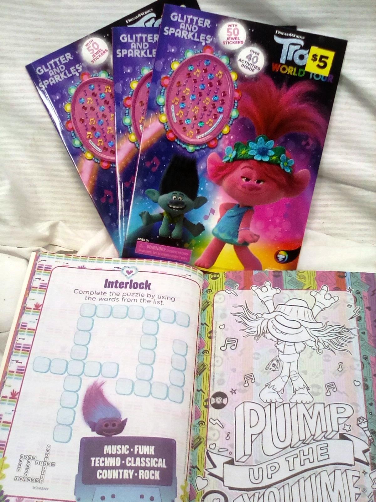 Qty. 4 Trolls World Tour Activity Books