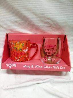 Mug and Wine Glass Set