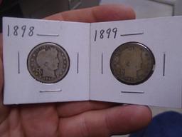1898 and 1899 Barber Quarters