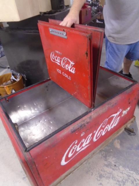 Antique Double Top Lid Coca-Cola Cooler Chest