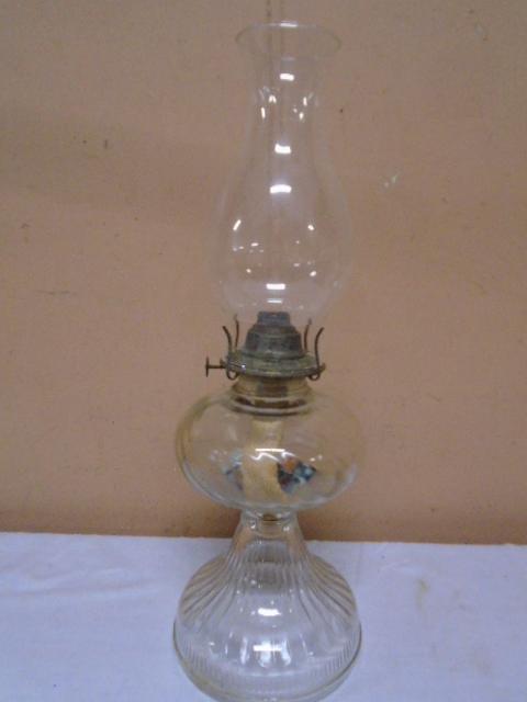 Vintage Glass Oil Lamp