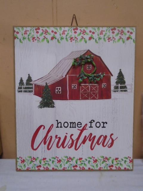 Lighted Home For Christmas Wall Art