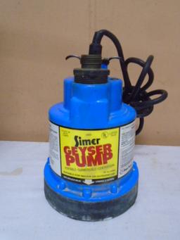 Simmer Gyser Pump Portable Submersible Sump Pump