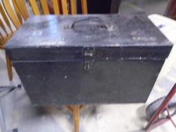 Heavy Duty Steel Tote Box w/ Tote in Top