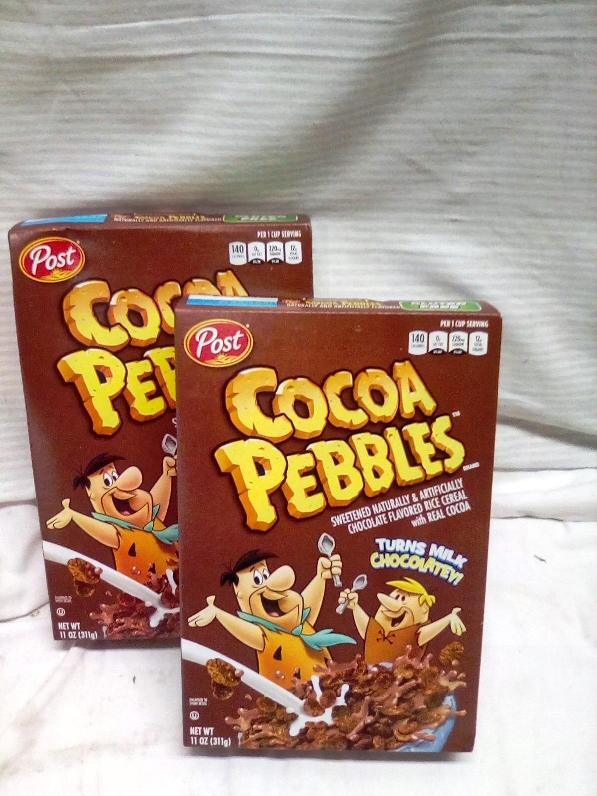 Qty. 2 boxes Post Cocoa Pebbles 11 Oz per box