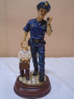 Vanmark Blue Hats of Bravery "A Safe Return" Policeman Figurine
