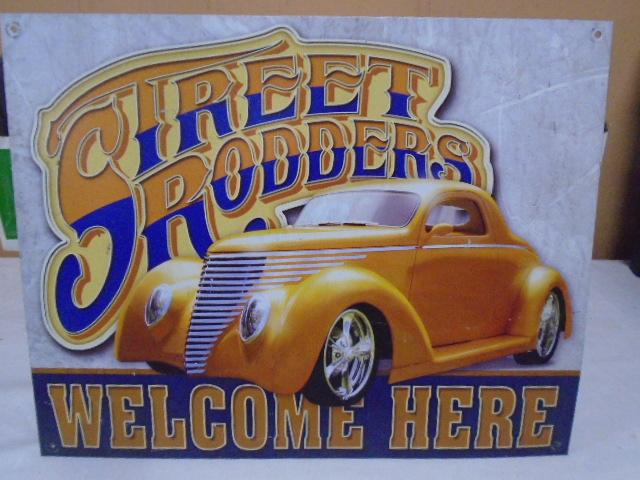 Street Rodders Metal Sign