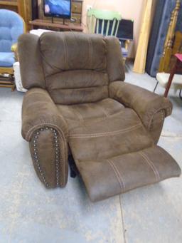 Beautiful Chocolate Brown Buckskin Flexsteel Rocker Recliner