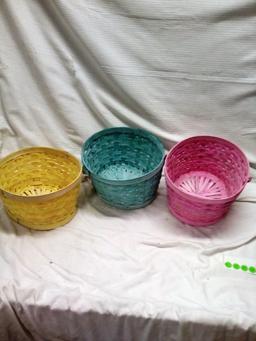 Qty:3 Decorative Baskets 10"x6"