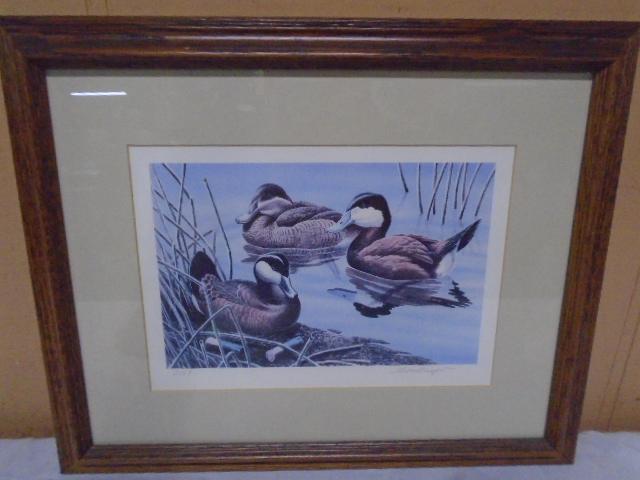 Limited Edition Numbered & Signed Framed Duck Print