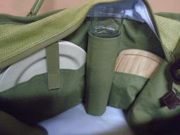 Picnic at Ascot Picnic Bag w/ 2 Insulated Wine Bottle Holders