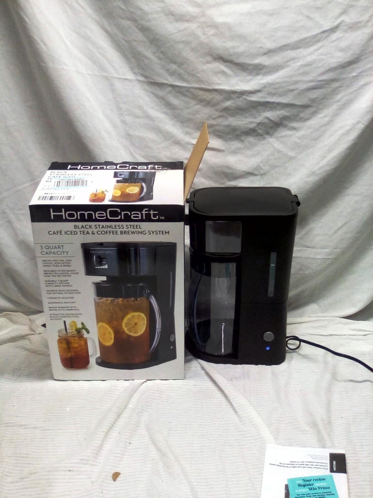 Home Craft Black Stainless Café Iced Tea & Coffee Brewing System