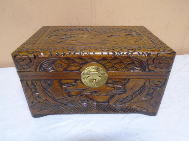 Carved Wooden Keepsake Box