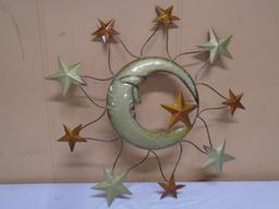 Metal Art Moon and Stars Wall Art