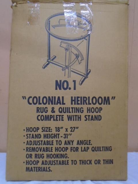 No.1 "Colonial Heirloom" Rug & Quilting Hoop w/ Stand