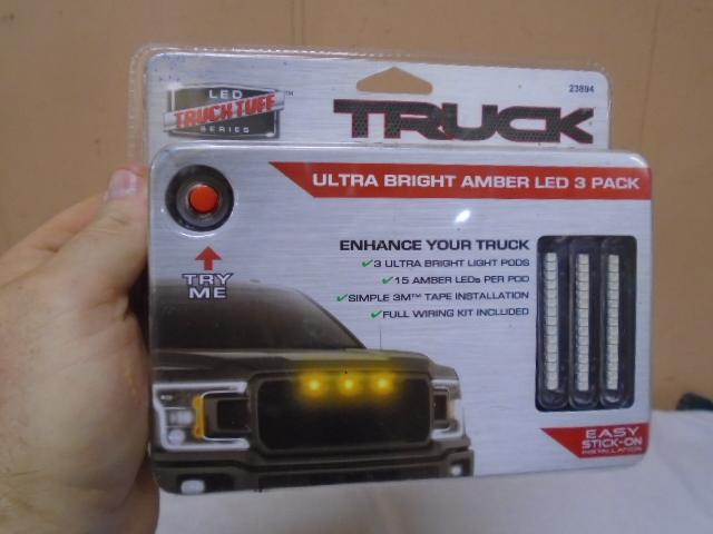 3pc Set of Amber LED Truck Grille Lights