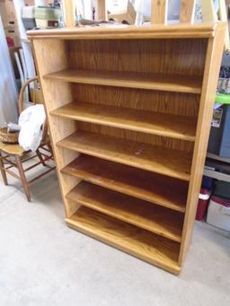 49" Tall Oak Bookcase