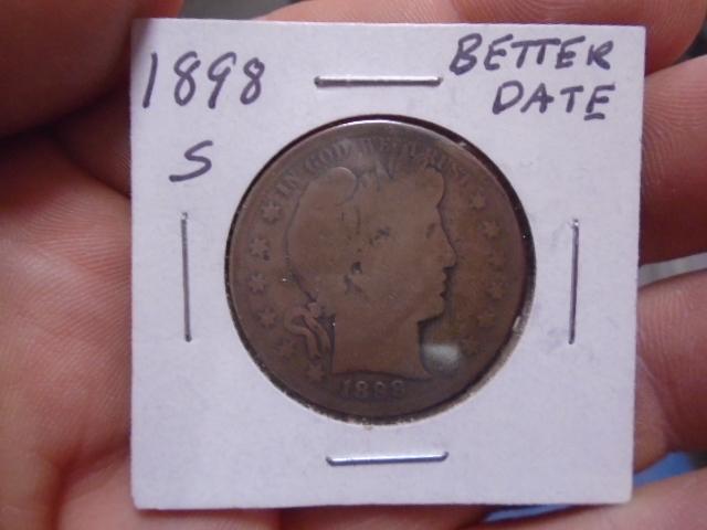 1898 S-Mint Silver Barber Half Dollar