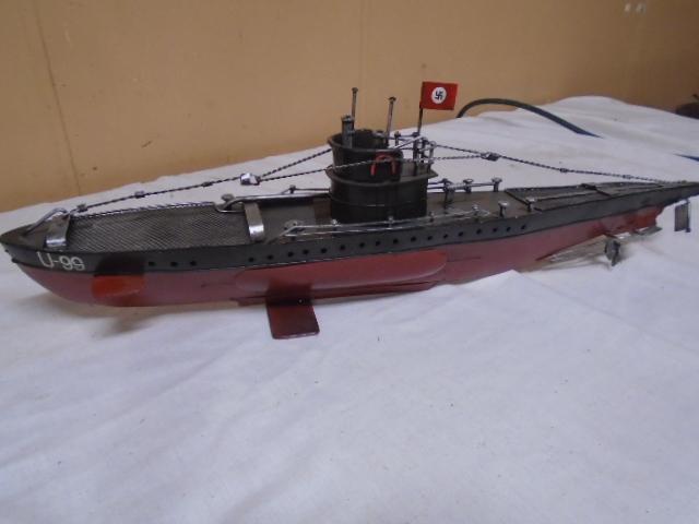 Metal German U-99 Submarine Model
