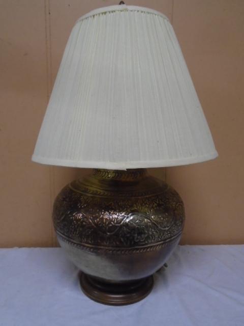 Ornate Metal Table Lamp