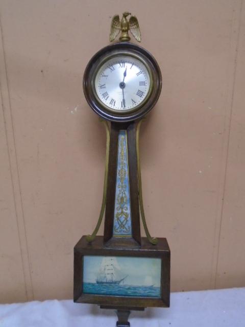Antique Seth Thomas 4 Jewels Banjo Clock