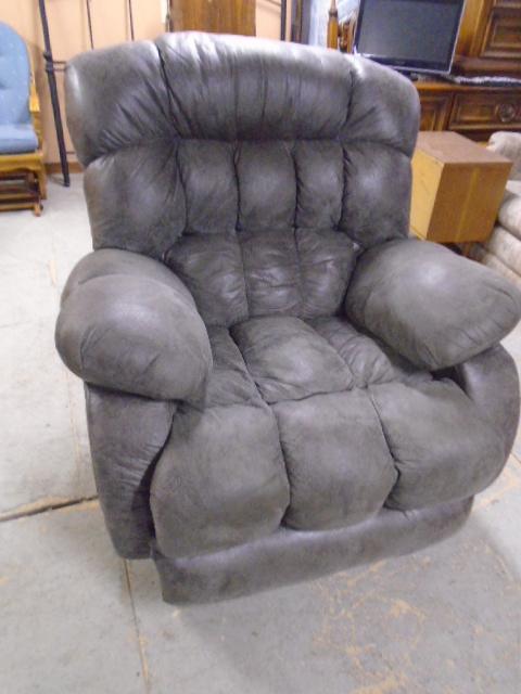 Beautiful Oversized Slate Gray Rocker Recliner