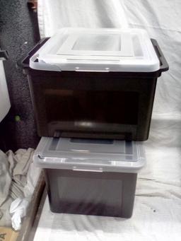 2-14" x 17" x11" Plastic Totes