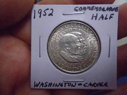 1952 Silver Washington-Carver Commemorative Half Dollar