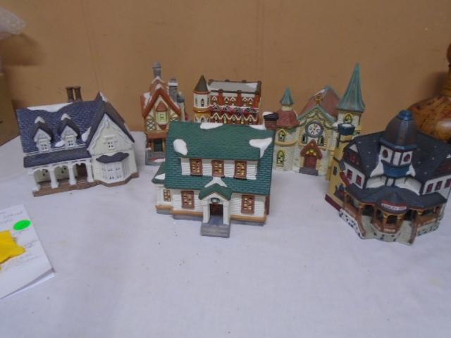 6pc Group of Porcelain Houses
