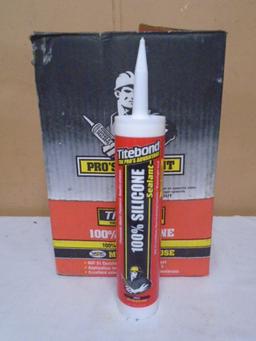 12 Brand New Tubes of Titebond 100% Silcone Sealant