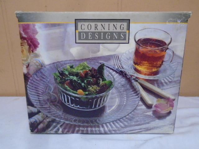 Corning Designs 20 Pc. Glass Dinnerware Set