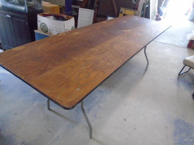 8 Foot Wooden Folding Table