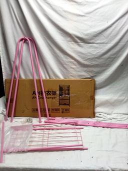 Pink Metal Coat Rack