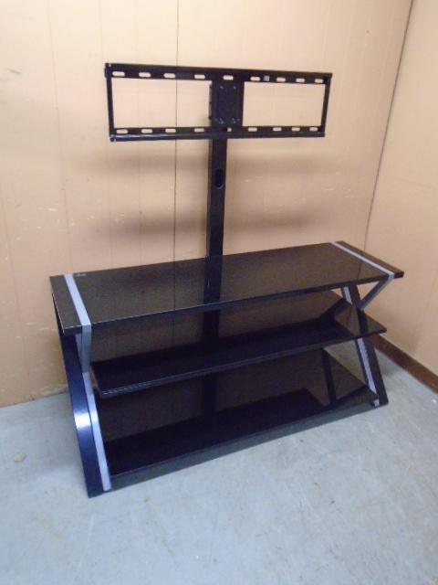 Metal & Glass Shelf Flat Panel TV Stand