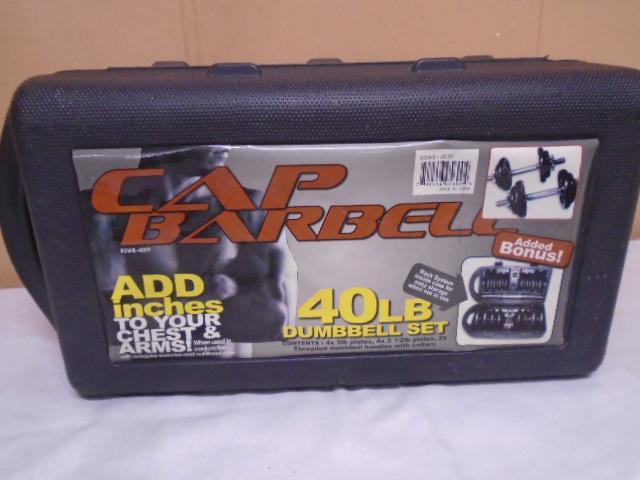 Cap Barball 40lb Dumbbell Set in Case