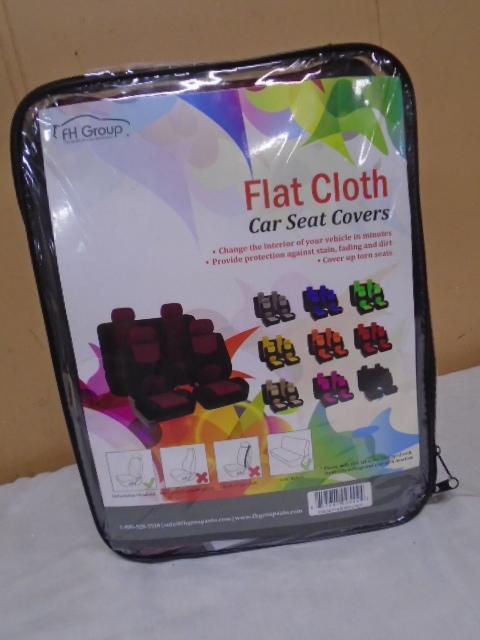 FH Group Flat Cloth Car Seat Cover Set