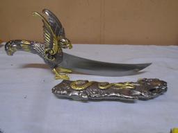 Beautiful Eage & Snake Fantasy Knife